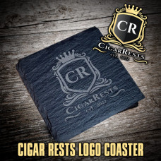 Slate Coasters - Cigar Rest Logo