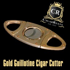 Polished Gold Toned Guillotine Cigar Cutter